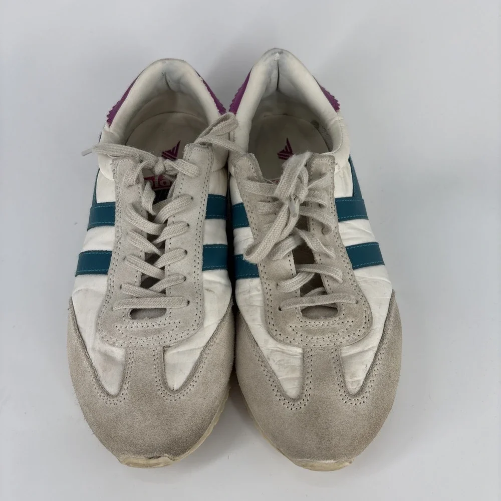 Gola Boston 78 Retro Running Sneakers Women's 8 White Teal Purple Trainers